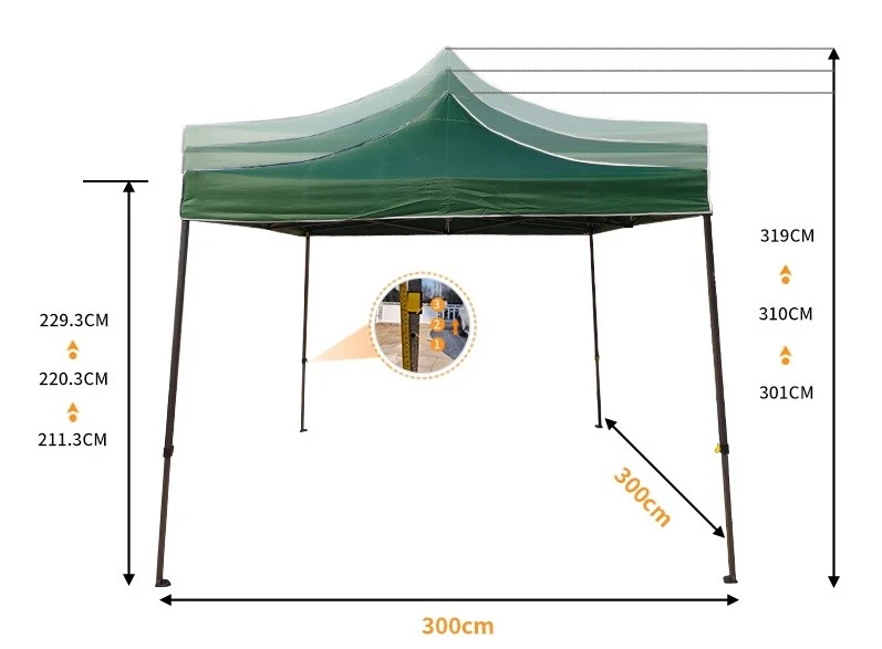 High-capacity 3x3m Outdoor Tents best