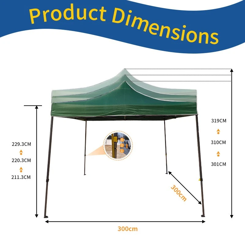 High-capacity 3x3m Outdoor Tents factory